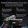 Minolta Camcorder - 4K Ultra HD, 30MP Photos, Night Vision with IR LEDs, 16X Zoom, Time Lapse, Anti-Shake, Touchscreen, MP4 Format, CMOS Sensor, HDMI USB Output, SD Slot (Black) view 2