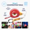 Handy Famm 8ft Red Bird Tape Measure for Kids  STEM Educational Tool with Level, Protractor, Retractable Design - DIY Construction Toy, Child-Safe Measuring Tapes, Gift for Boys & Girls 3+ view 2