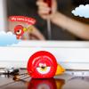 Handy Famm 8ft Red Bird Tape Measure for Kids  STEM Educational Tool with Level, Protractor, Retractable Design - DIY Construction Toy, Child-Safe Measuring Tapes, Gift for Boys & Girls 3+ view 3