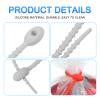 MECCANIXITY 30 Pack Silicone Cable Ties 6 Inch Reusable Zip Ties Silicone Twist Ties for Home Office Kitchen Organizer Food Bag Cord Key Management Gray view 4