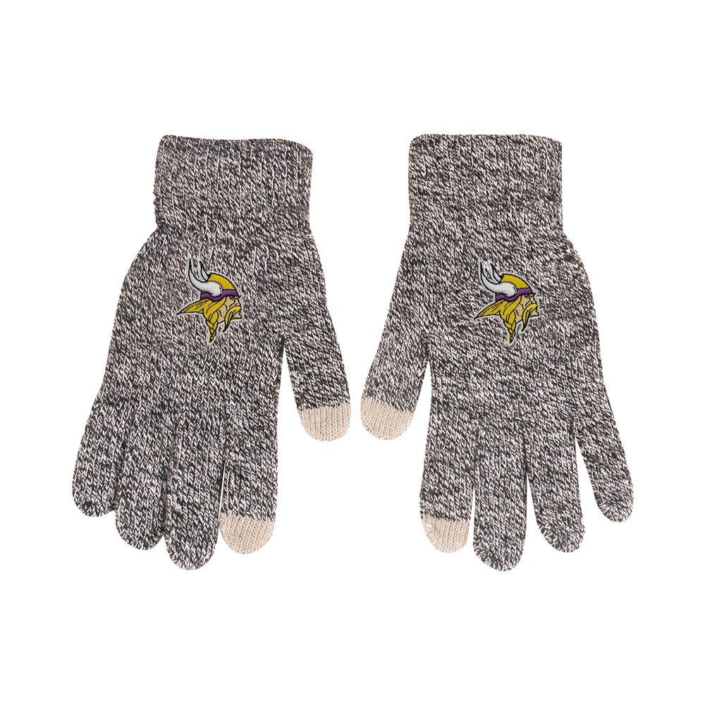 FOCO NFL 2022 GREY KNIT GLOVES (Minnesota Vikings)