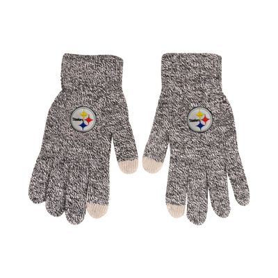 FOCO NFL 2022 GREY KNIT GLOVES (Pittsburgh Steelers)