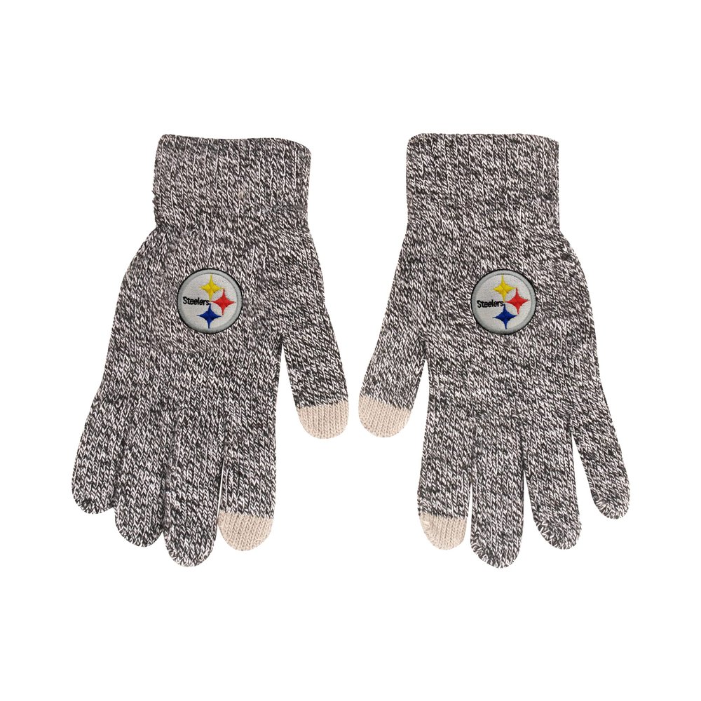 FOCO NFL 2022 GREY KNIT GLOVES (Pittsburgh Steelers)