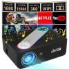 JIMTAB 2025 M22 Pro Native 1080P WiFi Video Projector with Bluetooth, Game Portable Indoor 5G Projector Support AV,VGA,USB,HDMI Compatible with Xbox,Laptop,iPhone and Android (M22 Pro) view 1