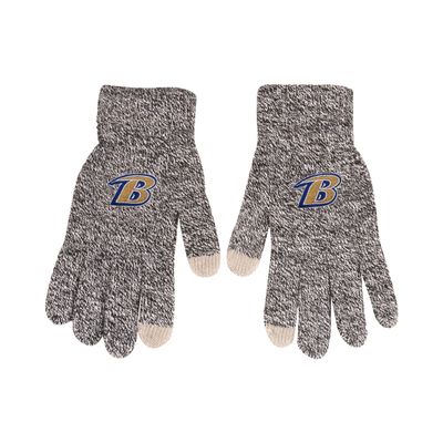 FOCO NFL 2022 GREY KNIT GLOVES (Baltimore Ravens)