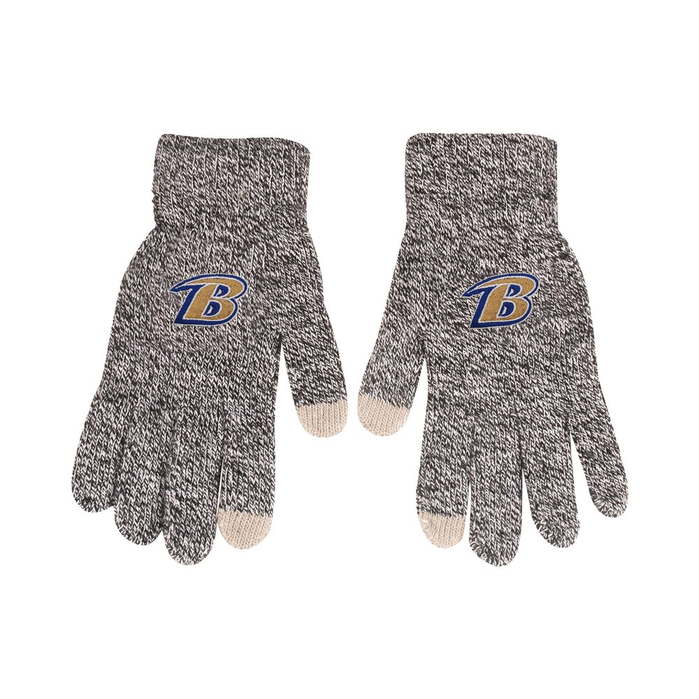 FOCO NFL 2022 GREY KNIT GLOVES (Baltimore Ravens)