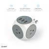 Atomi Power Cube 2-Pack  3AC Outlets + 3 Smart USB Ports + 5-ft. Cable view 3