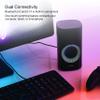 Verbatim RGB Gaming Stereo Desktop Speakers Bluetooth 5.0 3.5mm AUX-in Connection  Black view 3