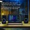 Verbatim RGB Gaming Stereo Desktop Speakers Bluetooth 5.0 3.5mm AUX-in Connection  Black view 4