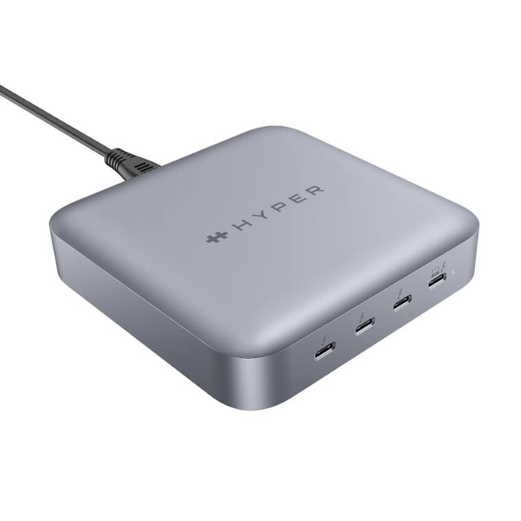 HyperDrive USB-C & Thunderbolt 4 Hub with Integrated GaN Power Source - Three Thunderbolt 4 Downstream Ports and One Upstream Port with 96W Passthrough Charging