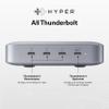 HyperDrive USB-C & Thunderbolt 4 Hub with Integrated GaN Power Source - Three Thunderbolt 4 Downstream Ports and One Upstream Port with 96W Passthrough Charging view 3