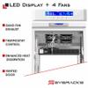 22U Server Rack Cabinet 35 Inch Deep  Locking 19 Inch Network Rack Enclosure with Cooling Fans, Thermostat LCD, PDU & Shelf view 2