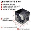 22U Server Rack Cabinet 35 Inch Deep  Locking 19 Inch Network Rack Enclosure with Cooling Fans, Thermostat LCD, PDU & Shelf view 3