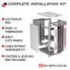 22U Server Rack Cabinet 35 Inch Deep  Locking 19 Inch Network Rack Enclosure with Cooling Fans, Thermostat LCD, PDU & Shelf view 4