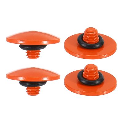 PATIKIL Camera Shutter Button, 4 Pack Soft Shutter Release Button Pure Copper Camera Button Convex suitable for Nikon for Fujifilm for Leica DSLR/SLR Camera, Orange