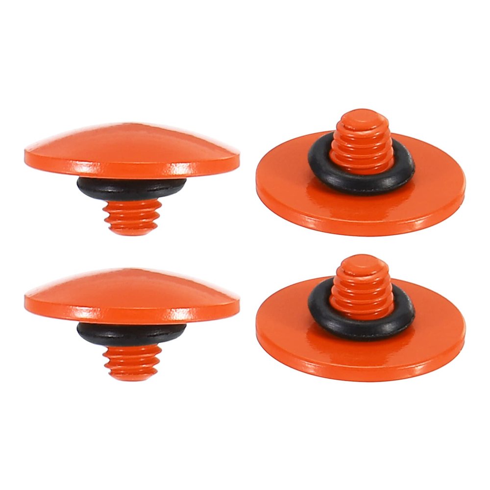PATIKIL Camera Shutter Button, 4 Pack Soft Shutter Release Button Pure Copper Camera Button Convex suitable for Nikon for Fujifilm for Leica DSLR/SLR Camera, Orange