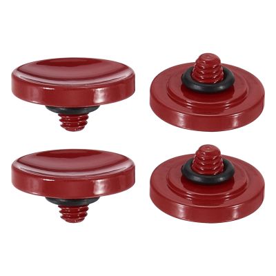 PATIKIL Camera Shutter Button, 4 Pack Soft Shutter Release Button Pure Copper Camera Button Concave Suitable for Nikon for Fujifilm for Leica DSLR/SLR Camera, Dark Red
