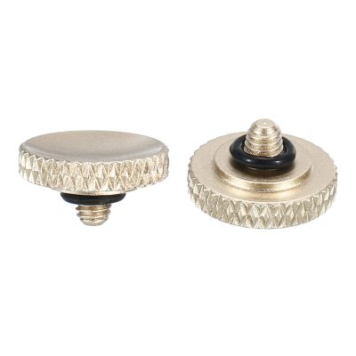 PATIKIL Camera Shutter Button, 2 Pack Soft Shutter Release Button Pure Copper Camera Button Knurled Suitable for Nikon for Fujifilm for Leica DSLR/SLR Camera, Golden