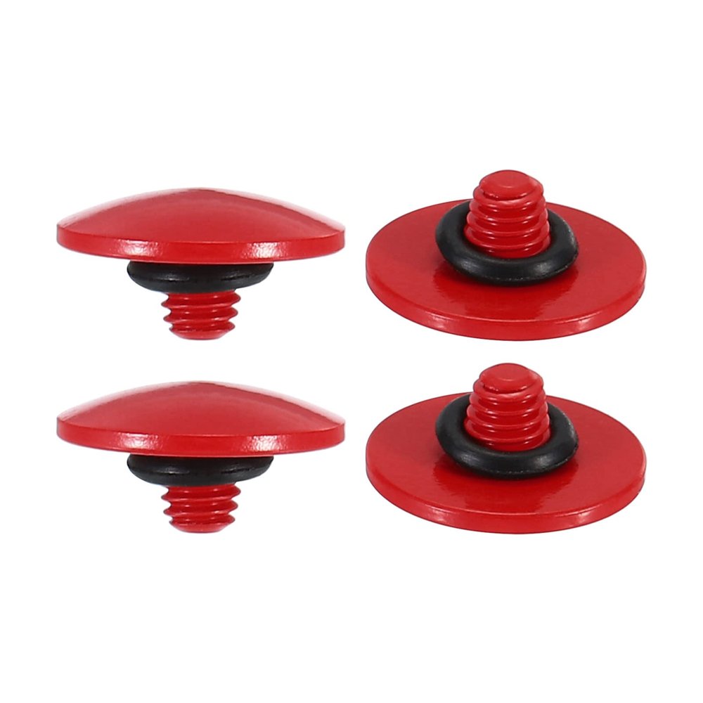 PATIKIL Camera Shutter Button, 4 Pack Soft Shutter Release Button Pure Copper Camera Button Convex Suitable for Nikon for Fujifilm for Leica DSLR/SLR Camera, Red
