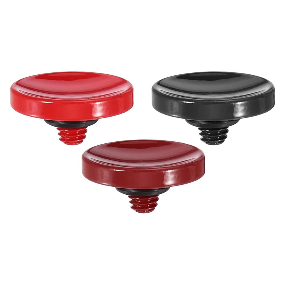 PATIKIL Camera Shutter Button, 3 Pack Soft Shutter Release Button Pure Copper Camera Button Concave, for Nikon for Fujifilm for Leica Dark Red/Red/Black