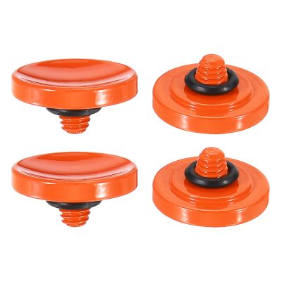 PATIKIL Camera Shutter Button, 4 Pack Soft Shutter Release Button Pure Copper Camera Button Concave Suitable for Nikon for Fujifilm for Leica DSLR/SLR Camera, Orange