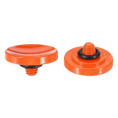 PATIKIL Camera Shutter Button, 2 Pack Soft Shutter Release Button Pure Copper Camera Button Concave Suitable for Nikon for Fujifilm for Leica DSLR/SLR Camera, Orange