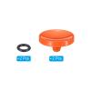 PATIKIL Camera Shutter Button, 2 Pack Soft Shutter Release Button Pure Copper Camera Button Concave Suitable for Nikon for Fujifilm for Leica DSLR/SLR Camera, Orange view 3