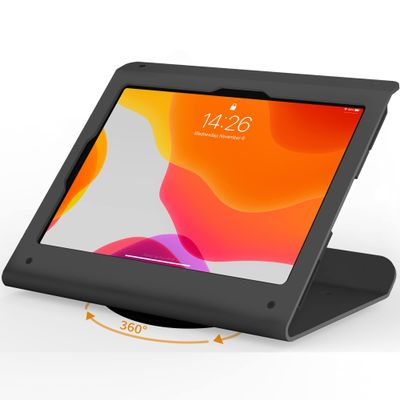 Beelta Tablet POS Stand - Heavy Duty Steel Kiosk Stand with 360 Swivel Base Anti-Theft - Compatible with 10.9" iPad 10th, Pro 11" 1 2 3 4, Air 4 5, Air 11", iPad 11"(A16)