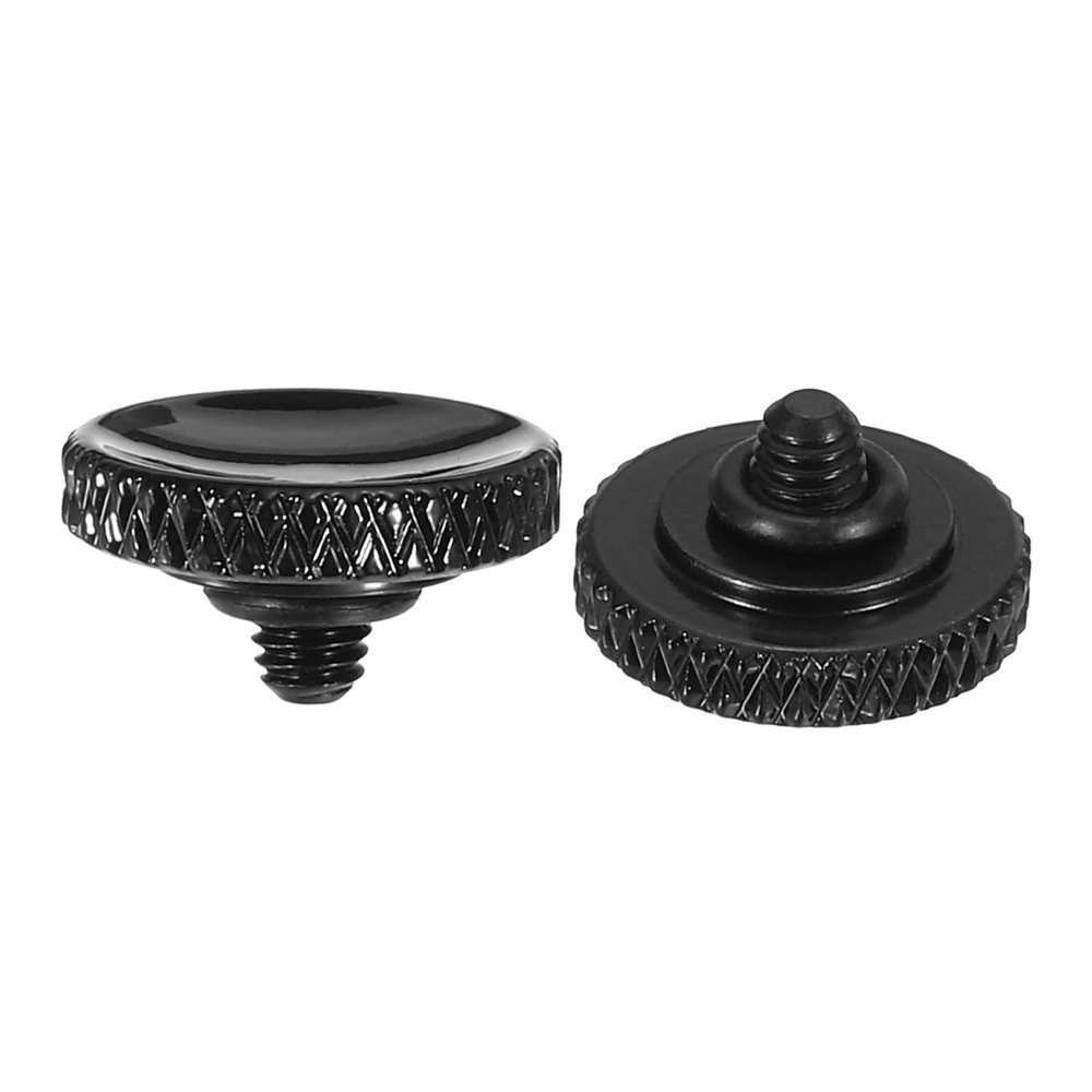 PATIKIL Camera Shutter Button, 2 Pack Soft Shutter Release Button Pure Copper Camera Button Knurled Suitable for Nikon for Fujifilm for Leica DSLR/SLR Camera, Black