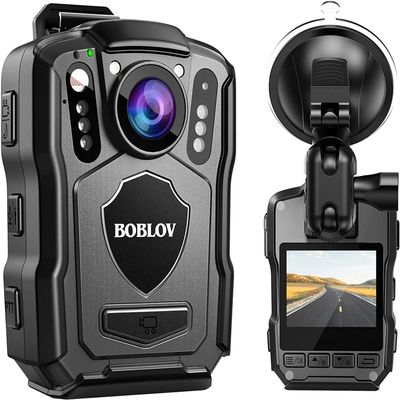 BOBLOV M5 2K Body Camera with 128GB, 4200mAh for 12 Hours, IP67 Waterproof