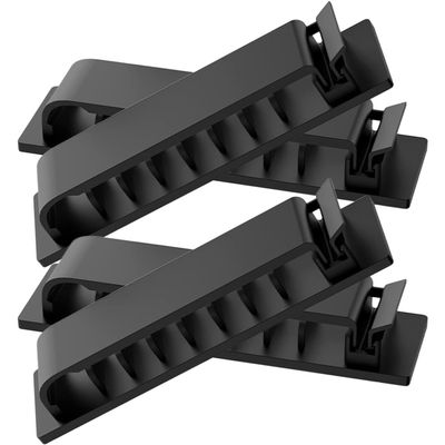 8 Holes Adhesive Cable Clips Cord Keeper for Computer Wall Desk Headphone