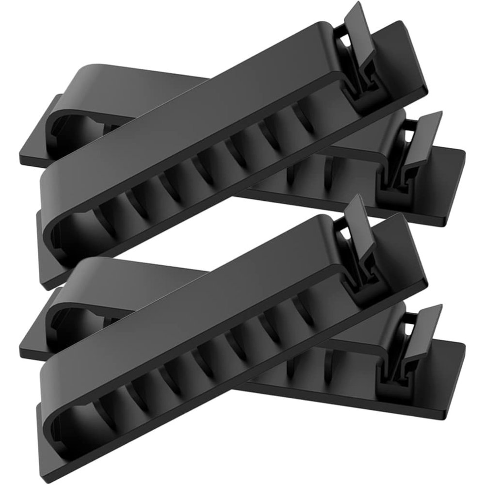 8 Holes Adhesive Cable Clips Cord Keeper for Computer Wall Desk Headphone