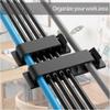 8 Holes Adhesive Cable Clips Cord Keeper for Computer Wall Desk Headphone view 3