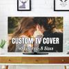 AMAPARK Personalized TV Cover for 47 inch LCD TV Customized with Image Text Logo Design Your Own Home Office Decorations Dustproof TV Cover Suitable for Sets of Most Models TV view 1