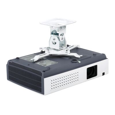 ARZARF Projector Mount Stand Projector Mount Projector Ceiling Mount Bracket with Adjustable Extendable Arms Rotating Swivel Tilt and Low Profile Mount White Projector Stand