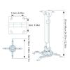 ARZARF Projector Mount Stand Projector Mount Adapter Ceiling Projector Mount Bracket with Adjustable Extendable Arms for Home and Office Projector Load 23lbs Projector Stand view 2