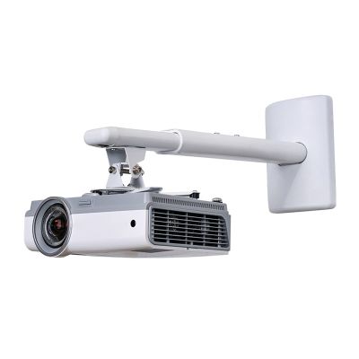 ARZARF Projector Mount Stand Projector Mount Extendable Telescopic Bracket Arm Fixing for Wall 33lbs Capacity Length 15.7 to 23.6in/40 to 60cm White Projector Stand
