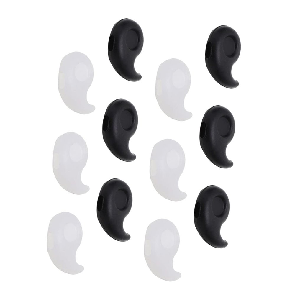 Hohopeti 20pairs Silicone Eyeglass Ear Grips - Retainers for Glasses and Sunglasses Comfortable Ear Hooks for during Sports and Daily Activities Black White