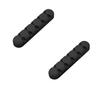 ULDIGI Silicone Cable Organizer Clips for Cord Management Self-Adhesive Winder for USB Data and Charger Cables Flexible Black Storage for view 3