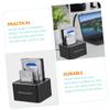 Hard Drive Docking Station for HDD and SSD Dual Bay Hard Drive Base with Us Plug External Hard Drive Dock for Easy and Backup view 3