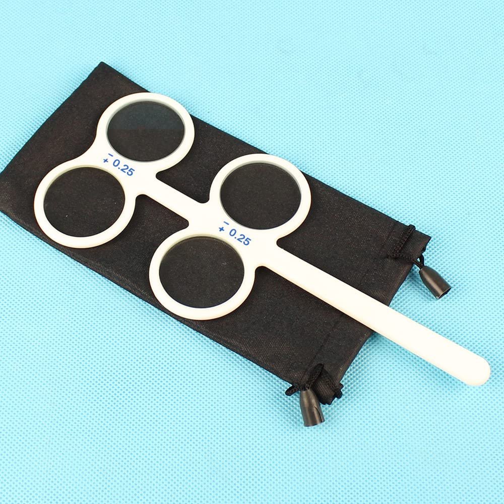 Plastic 4-Lens Confirmation Test Ophthalmic Flipper Eye Trainer Optometry Tool with Dust Bag (Color : 2.25D)