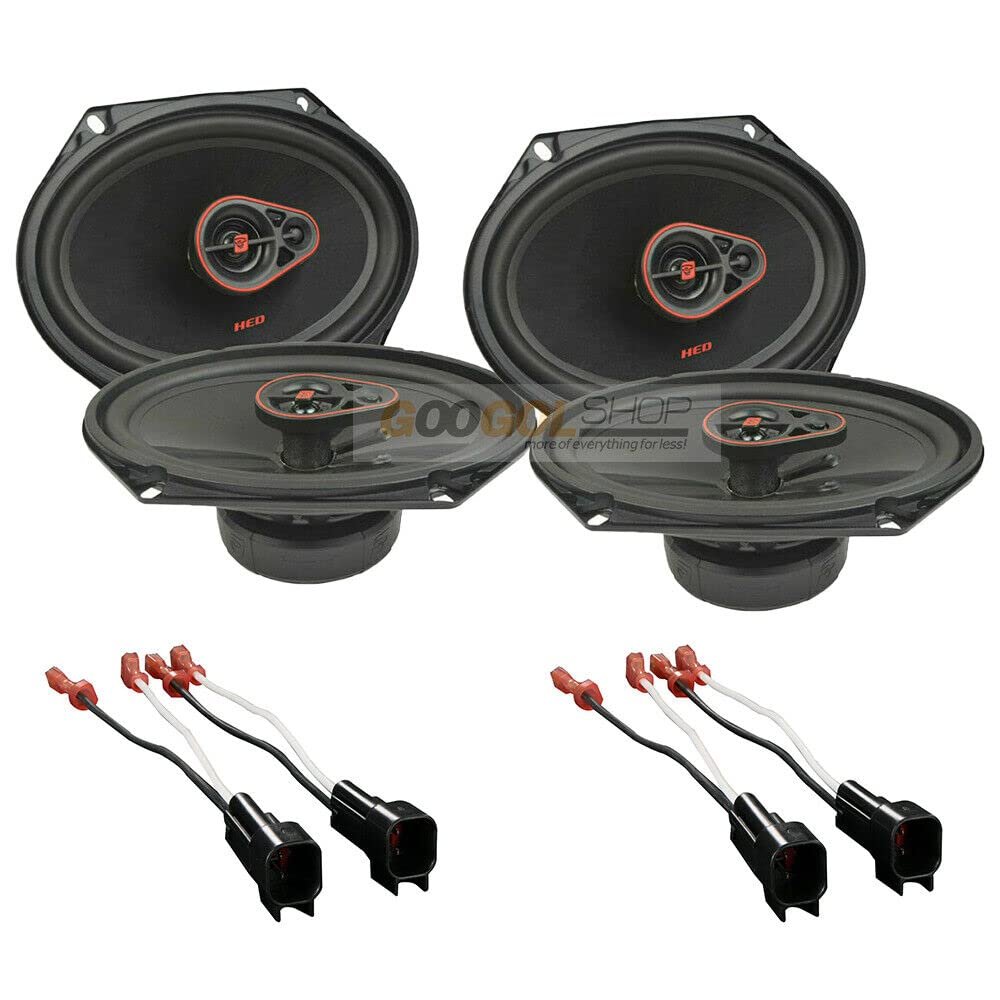 Bundle Comes with 360 Watts Peak 6x8 (5X7) Coaxial Front-Rear Speakers for 1999-2014 F150