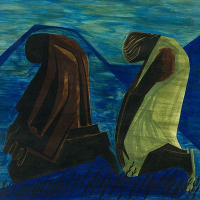 Jacob Lawrence : War Series - Prayer : 1947 : Archival Quality Art Print