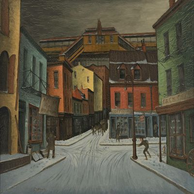 Glenn O. Coleman : Downtown Street : 1926 : Archival Quality Art Print