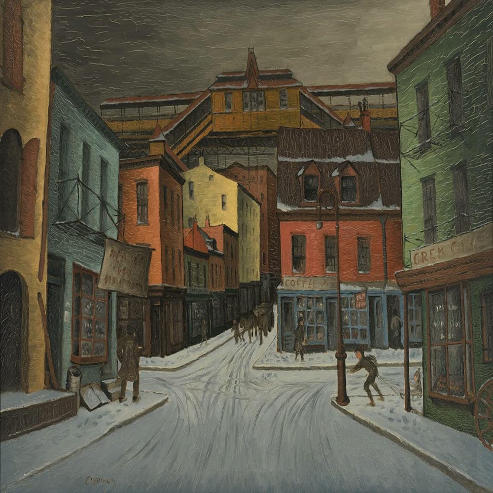Glenn O. Coleman : Downtown Street : 1926 : Archival Quality Art Print