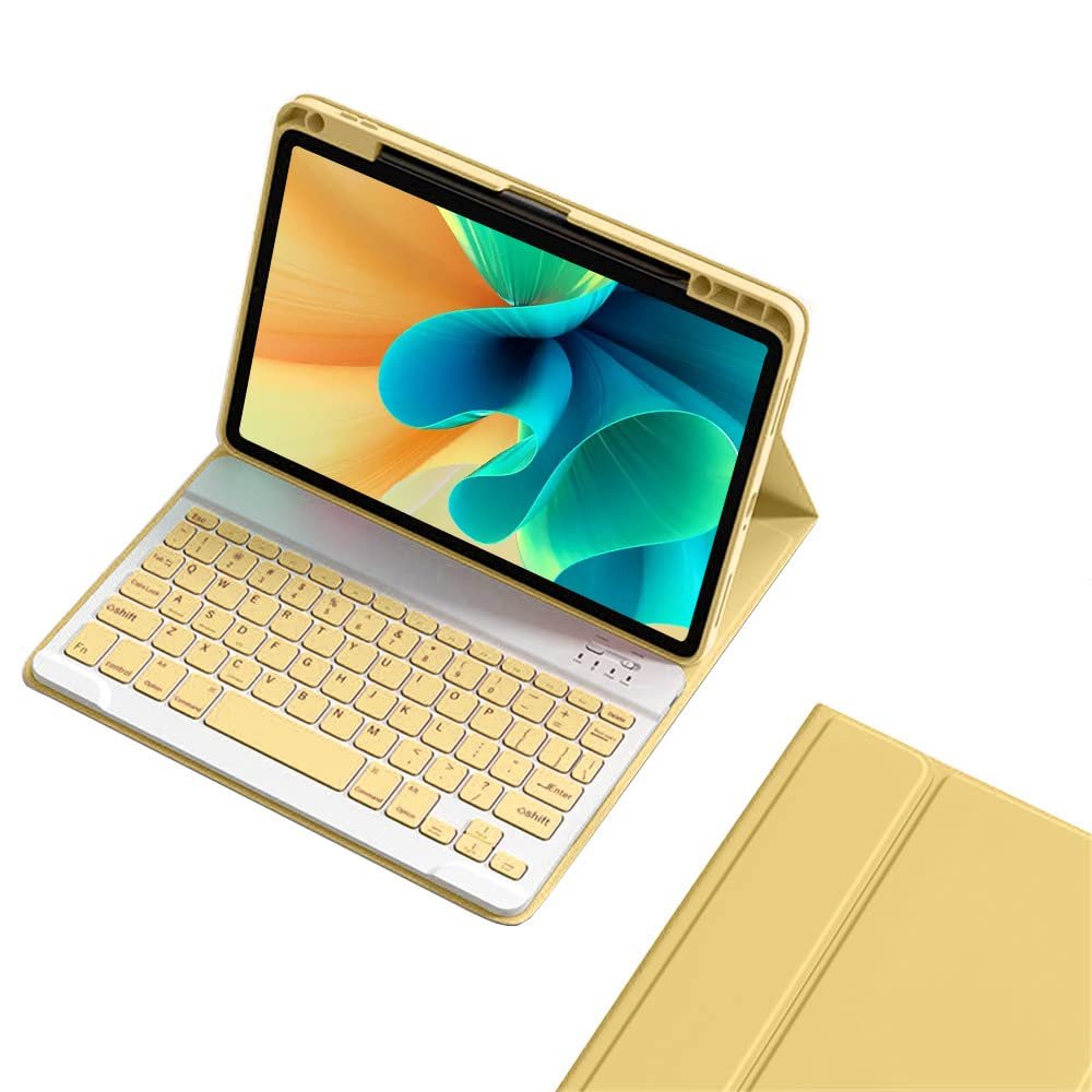 kaitesi Keyboard Case for iPad Air 11 inch (M3/M2)/ Air 5th 4th Generation 10.9 Inch/iPad Pro 11 inch 4th/3rd/2nd/1st Gen Magnetic Detachable Bluetooth Color Keyboard (Yellow)