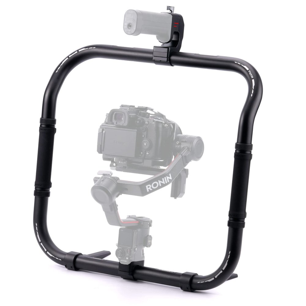 Tilta Basic Ring Grip Plus Compatible with DJI RS2, RS3 Pro, RS4, RS4 Pro, RS5 | Dual Handle Gimbal Support | Expandable Power Options | Aluminum Alloy