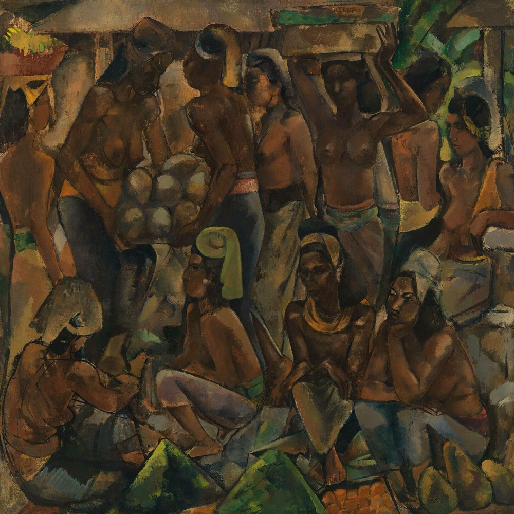 Maurice Sterne : Bali Bazaar : 19131914 : Archival Quality Art Print