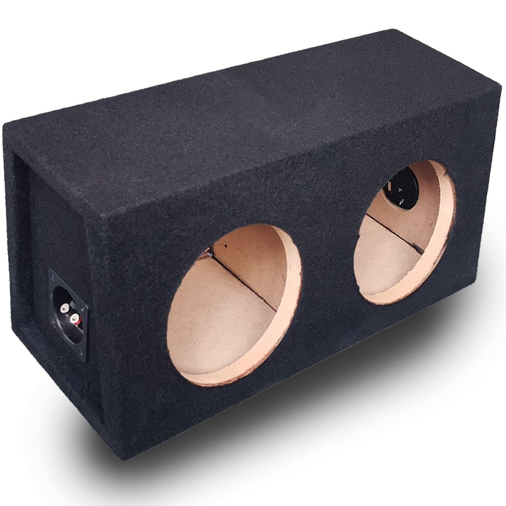 Audiotek CA-8HDS 8" inch Heavy Duty Angle Dual Sealed Box Sub Speaker Truck Subwoofer - Dual Box All MDF