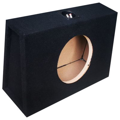 Audiotek CA-10SME 10" inch Single Angle Sealed Hatchback Box Sub Speaker Truck Subwoofer - Single Box - All MDF
